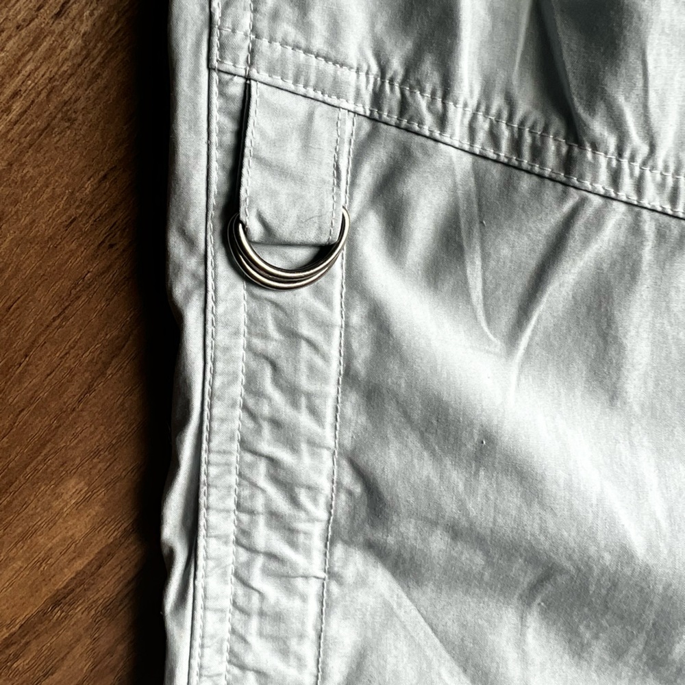 Prana Light Cotton Blue Cargo Pants small adjustable straps at ankle - Picture 4 of 14